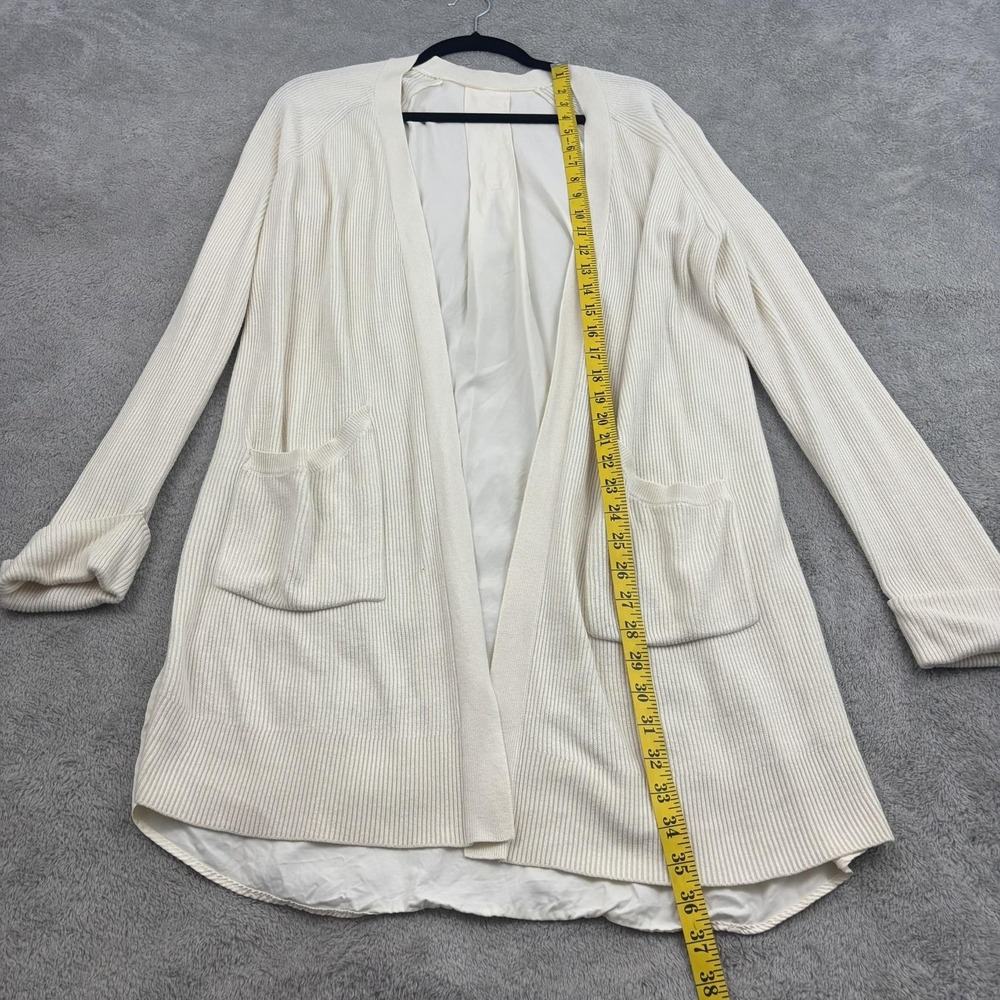 Lululemon Still At Ease Wrap Cardigan Sweater Womens 8 Ivory Cashlu Tencel Lagen - Picture 9 of 13